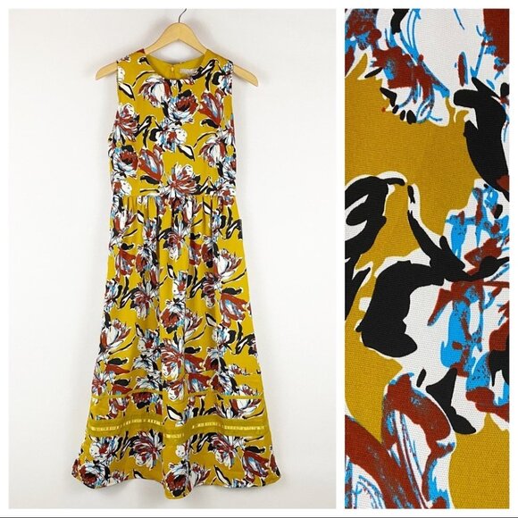 Chelsea28 Dresses & Skirts - Chelsea28 High-Waisted Floral Midi Dress S